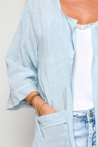 Quimono comprido 
Azul-claro - 