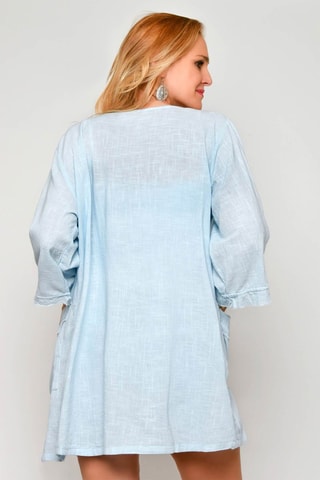 Quimono comprido 
Azul-claro - 