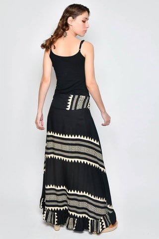 Saia comprida - Preto - Branco e preto