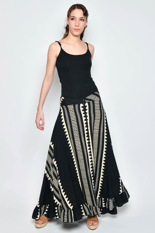 Saia comprida - Preto - Branco e preto