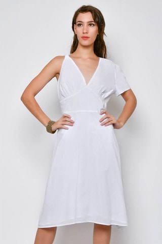 Vestido traçado Branco - Branco