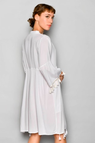 Vestido trapézio Branco - Branco