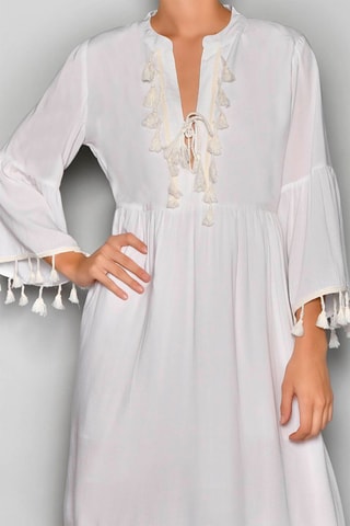 Vestido trapézio Branco - Branco