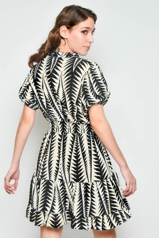 Vestido estilo patinadora - Preto - Branco e preto