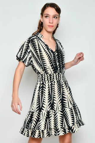 Vestido estilo patinadora - Preto - Branco e preto