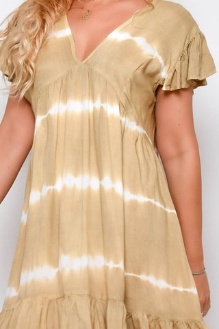 Robe volantée - Beige