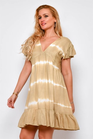 Robe volantée - Beige