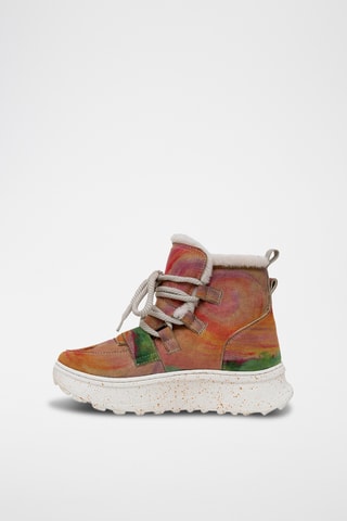 Stivaletti imbottiti platform in pelle vegan Snowie  - Multicolore