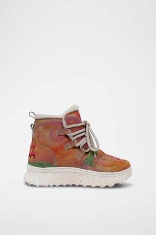 Stivaletti imbottiti platform in pelle vegan Snowie  - Multicolore