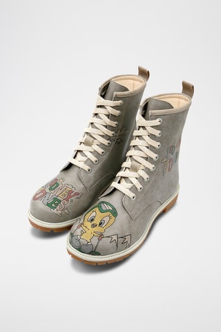 Stivaletti in pelle vegan Titi Titi e Grosminet Looney Tunes  - Multicolore