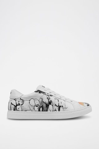 Sneakers in pelle vegan Sunset Animals  - Multicolore