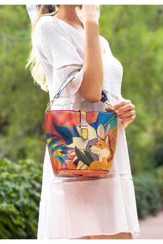 Borsa a spalla Blooming Dog  - Multicolore