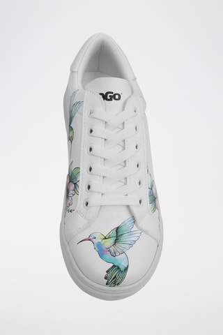 Sneakers in pelle vegan As Free As a Bird  - Multicolore