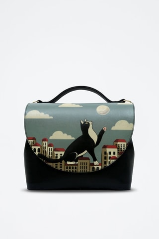 Borsa a tracolla in pelle vegan Over the Moon  - Multicolore