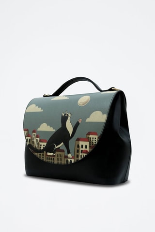 Borsa a tracolla in pelle vegan Over the Moon  - Multicolore