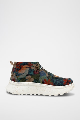 Sneakers platform in pelle vegan Nova - Multicolore
