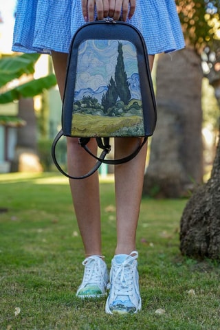 Zaino Vincent van Gogh A Wheat Field with Cypresses  - Multicolore