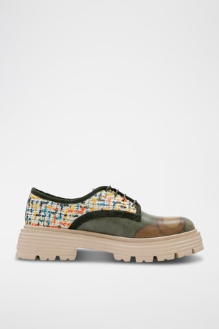 Stringate platform in pelle vegan Brooklyn  - Multicolore