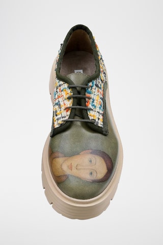 Stringate platform in pelle vegan Brooklyn  - Multicolore