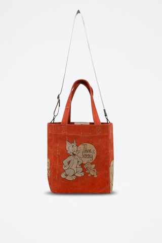 Shopping bag in pelle vegan Tom & Jerry  - Multicolore