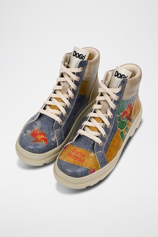 Stivaletti in pelle vegan Andriana - Multicolore