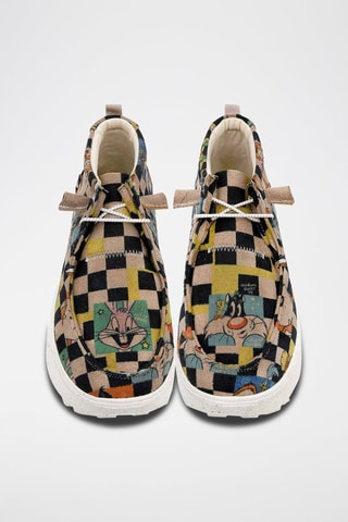 Stringate platform in pelle vegan Despicable Looney Tunes  - Multicolore
