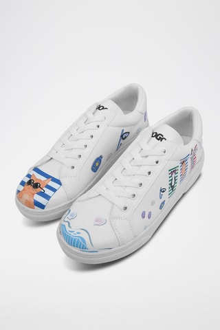 Sneakers in pelle vegan Cats on the Beach  - Multicolore