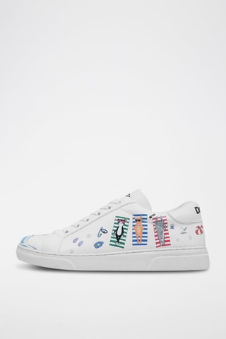 Sneakers in pelle vegan Cats on the Beach  - Multicolore