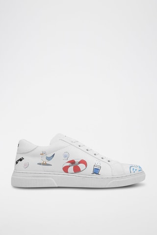 Sneakers in pelle vegan Cats on the Beach  - Multicolore
