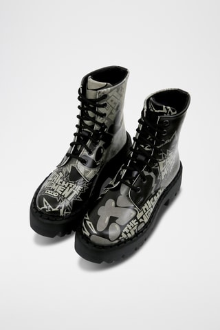 Stivaletti platform in pelle vegan Catch the Moment  - Multicolore