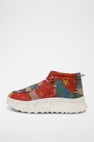 Stringate platform in pelle vegan Nova  - Multicolore