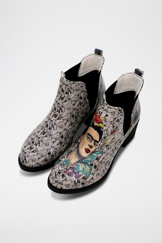 Stivaletti Beatles in pelle vegan Frida Kahlo  - Multicolore