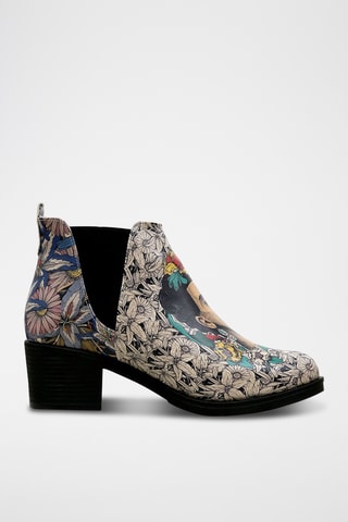 Stivaletti Beatles in pelle vegan Frida Kahlo  - Multicolore