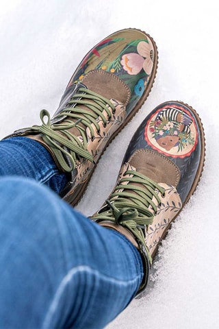 Stivaletti Bear and Flowers  - Multicolore