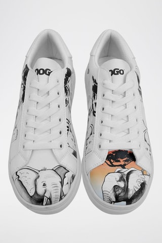 Sneakers in pelle vegan Sunset Animals  - Multicolore