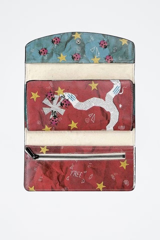 Portafoglio in pelle vegan Mira  - Multicolore