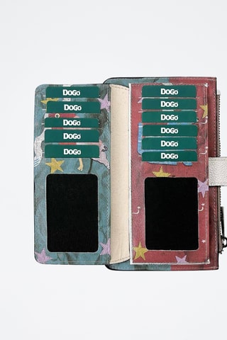 Portafoglio in pelle vegan Clarisse  - Multicolore