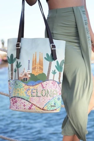 Tote bag The Mosaics of Barcelona  - Multicolore