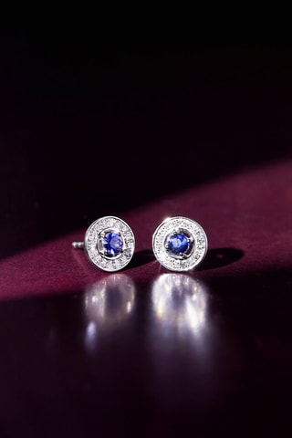 Dormilonas Corinne - Oro blanco, diamantes y zafiros