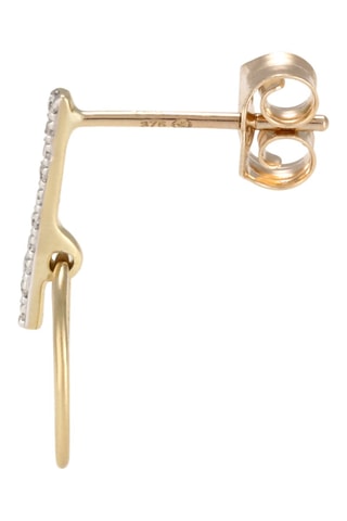 Pendientes Cerceaux suspendus - Oro amarillo y diamantes