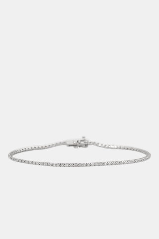 Pulsera Rivière - Oro blanco y diamantes