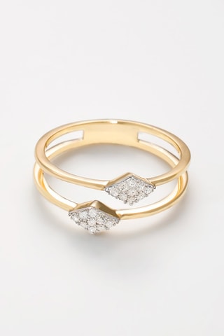 Anillo Tehanie - Oro amarillo y diamantes