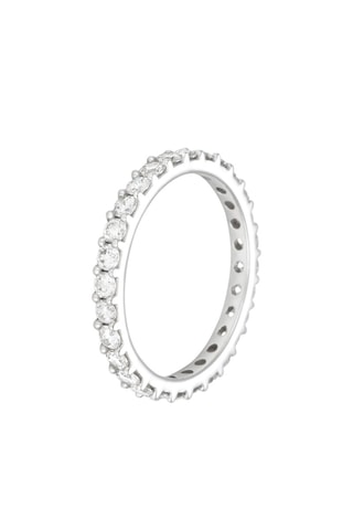 Anillo Tour Complet Lumineux - Oro blanco y diamantes