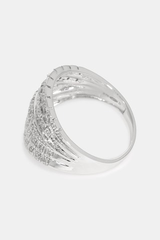 Anello Corselet - Oro bianco e diamanti 