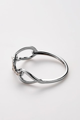 Anello Triple boucles - Oro bianco e diamanti