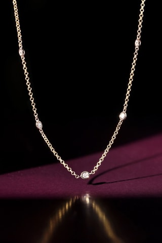 Collar Sunshine - Oro amarillo y diamantes