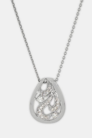 Colgante Kanagawa - Oro blanco y diamantes