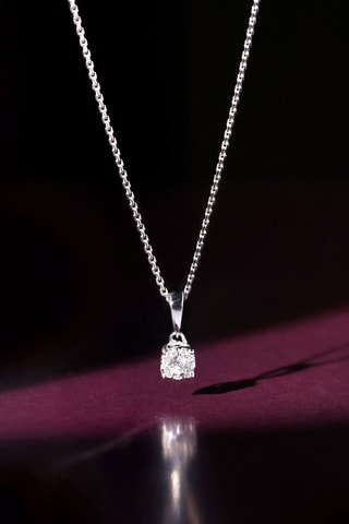 Colgante - Oro blanco y diamantes