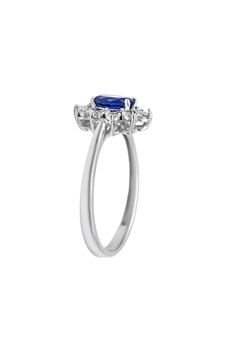 Anello Oceanie - Oro bianco e zaffiro