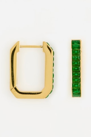 Orecchini a cerchio - Verde scuro